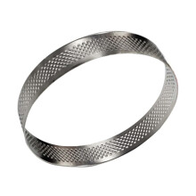 Stainless Steel Tart Ring Perforated NonStick Bakeware for Cakes Tarts Quiches and Desserts
