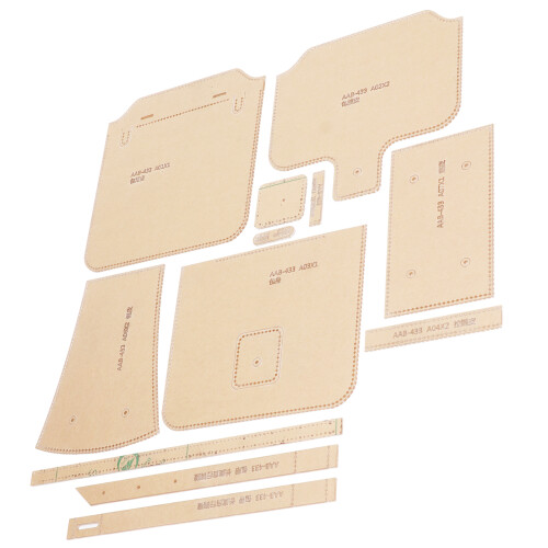 Transparent Template Accurate Stitching Points Reusable Template Clear Acrylic Stencil Durable Acrylic Material Acrylic Wallet Pattern Stencil 2