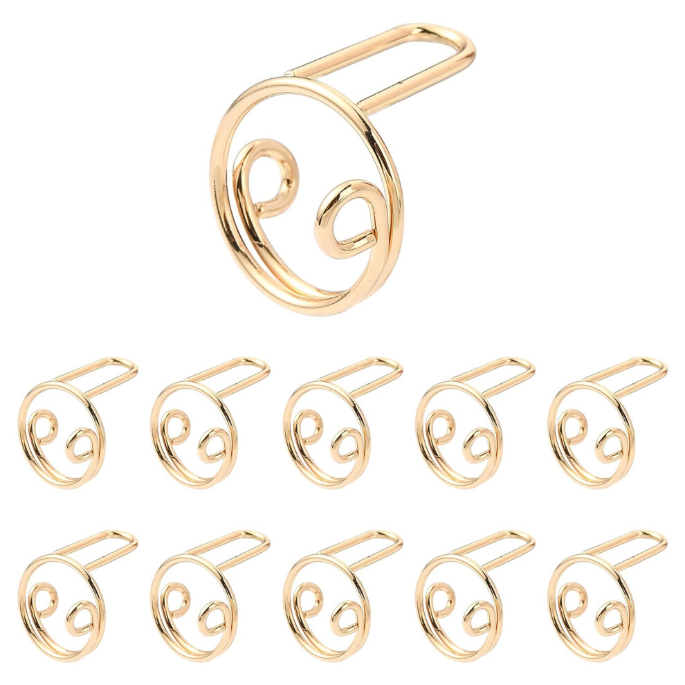 10pcs Adjustable Brass Nail Rings Golden Reusable Detachable Fingertip Style for Manicure and Wudu