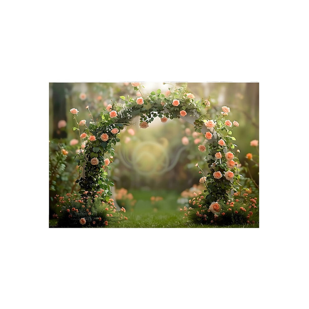 210X150cm Photography Background Fabric Wreath Scenery Wedding 3D Holiday Portrait Photography Backdrops,C 9164030449619