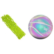 Rete da basket per esterni che si illumina al buio, in nylon, 2 pezzi
