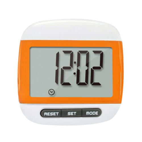 Podomètre LCD, compteur de pas, orange