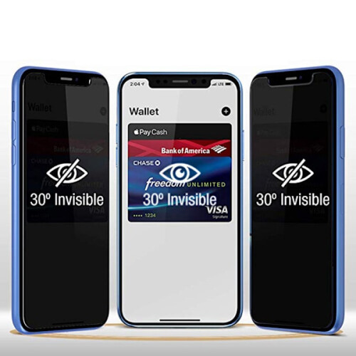 ProGuard συμβατό με iPhone XS Max3-PACK Anti-Spy Screen Protector9H Μαύρο 2