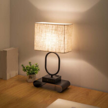 Lampka nocna EGYMEN z 2 portami USB i 2 gniazdami AC, lampa prasowa kompatybilna z salonem, sypialnią, biurem i gabinetem