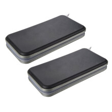 Étui portefeuille rigide noir pour 2 albums CD/DVD de 80 disques