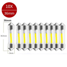 Soilse Taobh Istigh LED COB Feiteng SMD Dúbailte HK31/36/39/41mm12vC5W do Ghluaisteáin, Bán 10 bpíosa 36MM