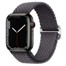 Elastic Bracelet Woven compatible with Apple Watchwith Apple Watch 38mm/40mm/41mm - GREY Grey