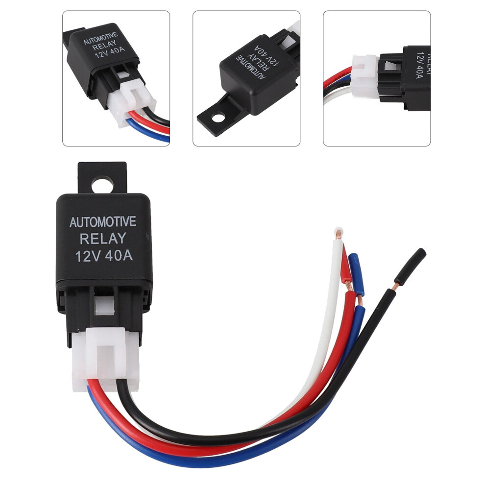 Spst Cable Car Relay Cable Car Relay 12V 1Pc 4 Pin 40A Cable Car Relay For Car Alarms Hid Headlights 1*Car Relay 9164030707108