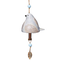Gartendekoration mit Vogelgesang-Glocke, rustikales Windspiel zum Aufhängen, Türglocke aus Metallrohr, Geschenkidee für Feste