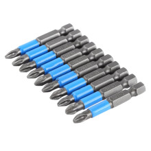 JUNTEX Magnetisk 10 stk. Skruetrækkerbits PH2 Phillips-bits til borehoved