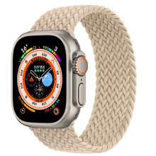 Slitstark och elastisk kompatibel med Apple Watch med Apple Watch-armband 38 mm/40 mm/41 mm Beige M
