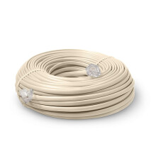 Phone Line Cord 50 Feet - Modular Telephone Extension Cord 50 Feet - 2 Conductor (2 pin, 1 line) Cable - Works Great