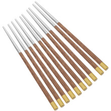Palillos de sándalo rojo compactos de acero inoxidable para comida, pequeños, para ramen, delicados, para el hogar.