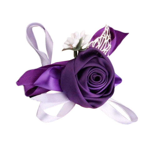 Künstliches Armband mit Brautblumen, lila 2