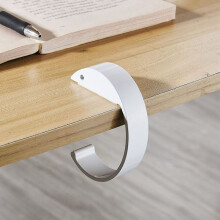 2pcs Portable Hanging Bag Hook Handbag Holder Multifunctional Table Hook white c-shaped