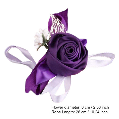 Künstliches Armband mit Brautblumen, lila 1
