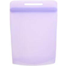 Bolsa de almacenamiento de silicona para uso diario, bolsa para alimentos, refrigerador, hogar, gel de sílice morado