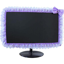 Copertura per monitor da 23"-26" graziosa e carina con tasca elastica per penna e fiocco decorativo per laptop, TV, schermo LCD e monitor.