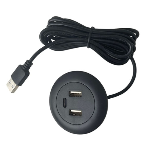 Built-in USB TYPE-C Charger for Desktop Socket Multifunctional Black