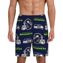Seahawks herr korta pyjamasbyxor sport fotbollslagslogotyp ärm för basebollfans presenter