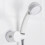 Support de douche universel, angle réglable, compatible avec les douchettes à main, base à fixation stable sans trou 1