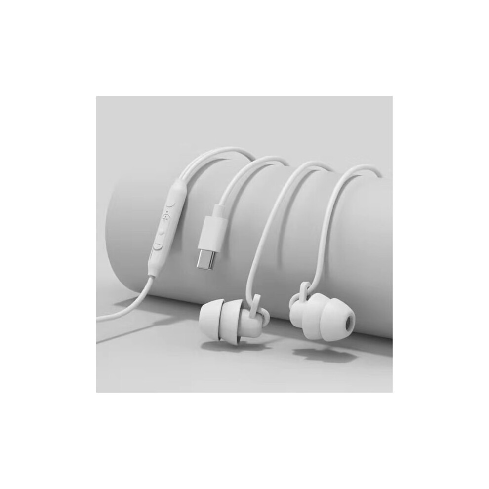 Usb-C Headset In-Ear Headphones Sleep Noise Isolation - White 9164030847064