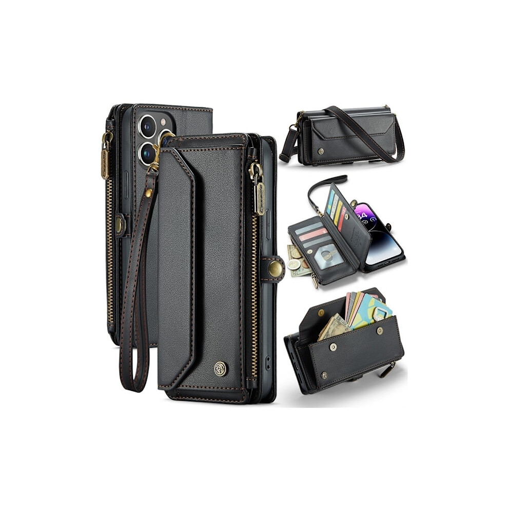 Caseme Compatible With Iphone 14 Pro Max Wallet Case Black 9164030847613
