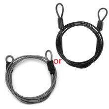 HESITONE 100cm x 2mm Cycling Sport Security Loop Cable Lock Bikes Bicycle Scooter U-Lock