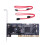Controladora PCI SATA de 4 portas com placa de expansão interna e dois cabos SATA, para PC desktop, compatível com discos rígidos SATA. 1
