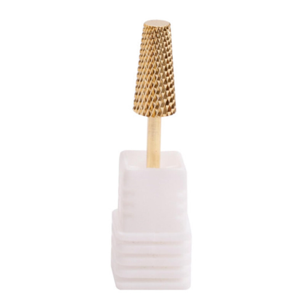 Gold Tungsten Carbide Nail Drill Bit For Precision Cuticle Trimming Gel And Acrylic Removal