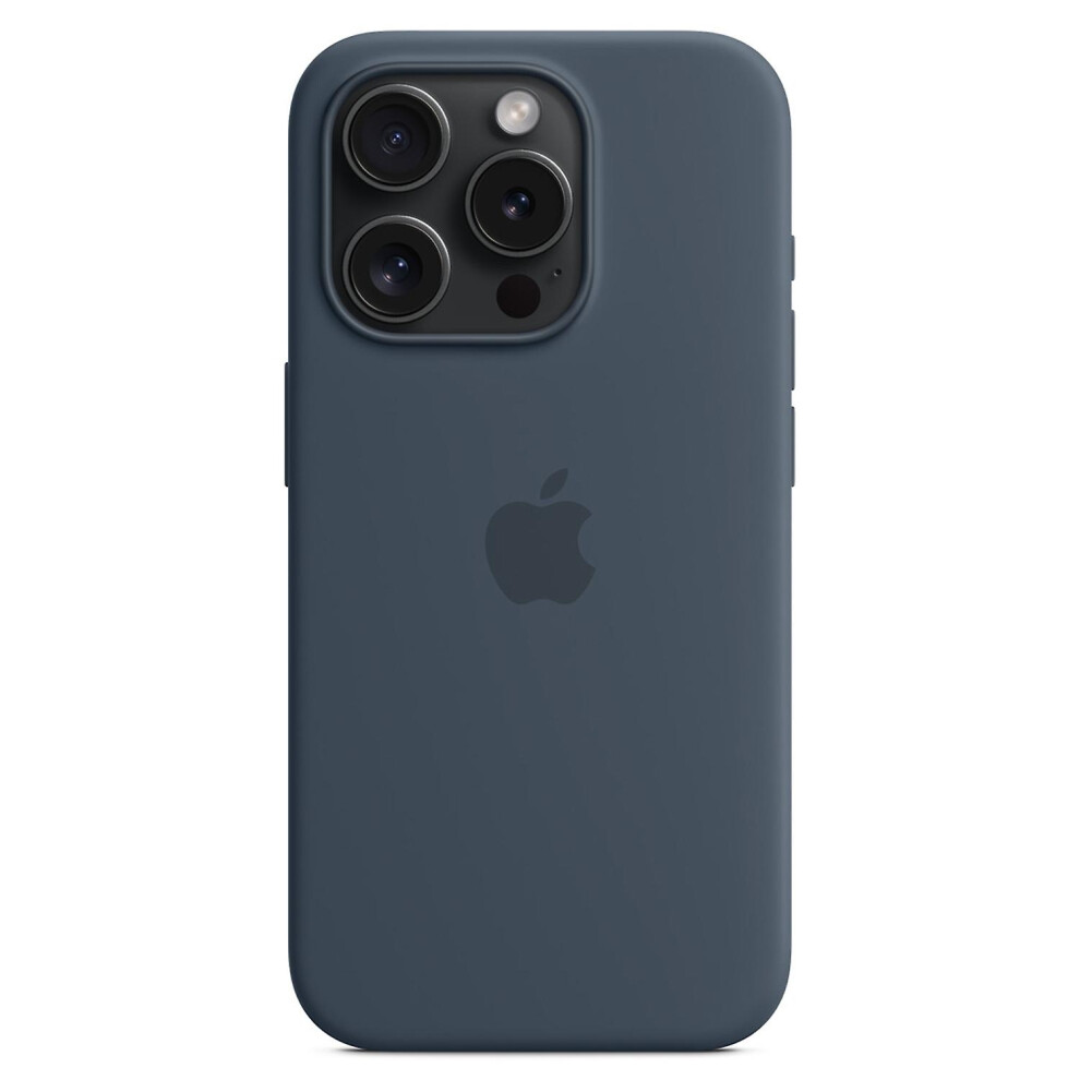Silicone Magnetic Case Compatible With Iphone 15 Pro Max, Magsafe, Dark Blue 9164030847569