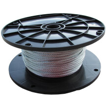 Steel Aircraft Cable 1/8" 3.17mm 7x7 Hot Dipped Galvanized Wire Rope