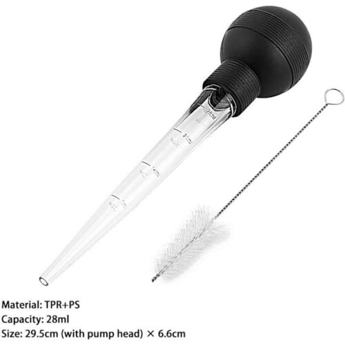 ##/Σύριγγα μαρινάδας γαλοπούλας 28 ml με βούρτσα καθαρισμού, σύριγγα μαρινάδας για 2