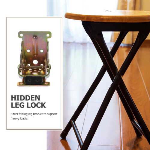 2Pcs Heavy Duty Chair Hinges Locking Folding Table Foldable Self Desk Leg Self-locking Bracket 1