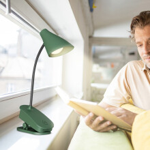 Lampe de bureau à pince WYBXZ, lampe de chevet LED portable avec rangement, rechargeable par USB, idéale pour la chambre, les ordinateurs et la