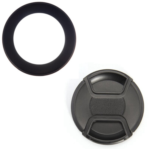 Step Up Ring 58-77mm Objektivfilteradapter med 77mm Objektivskyddsskydd Nytt 1