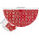 Saia para árvore de Natal, conjunto de decoração de árvore de Natal vermelha, 48 polegadas/122 cm RF7 3