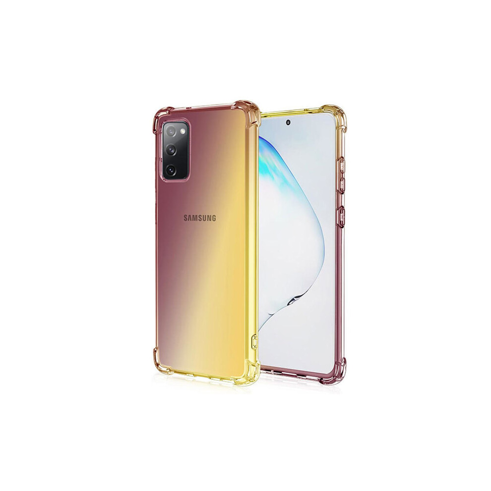 Compatible With Samsung Galaxy S20 Fe - Shockproof Stylish Silicone Case Black/Gold 9164030008816