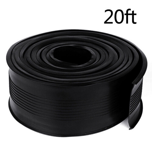 20FT Garage Door U-Bottom Weather Stripping Rubber Seal Strip Replacement T Ends