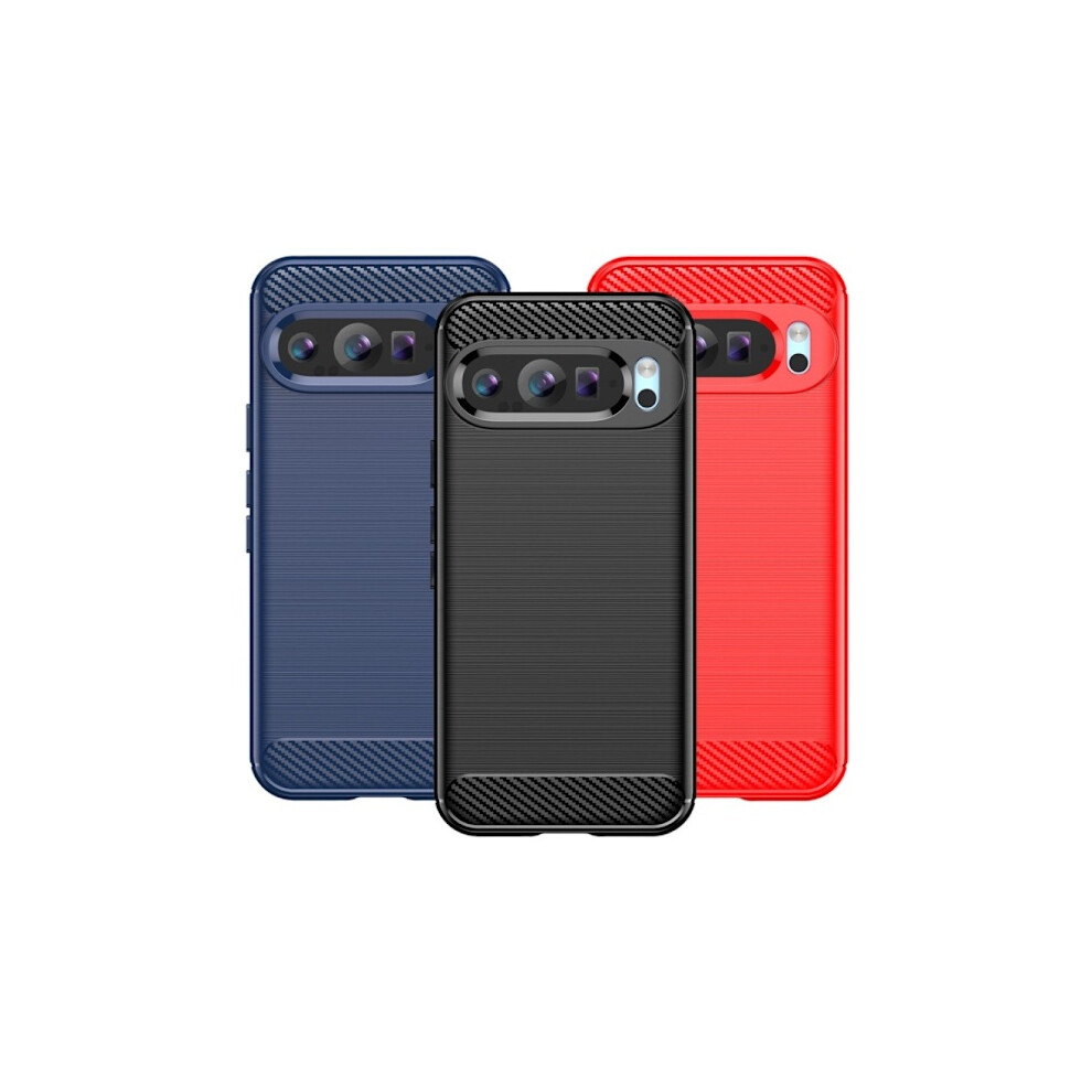 Skalo Google Pixel 9/9 Pro Armor Carbon Shockproof Tpu Case - More Colors Red 9164030008885