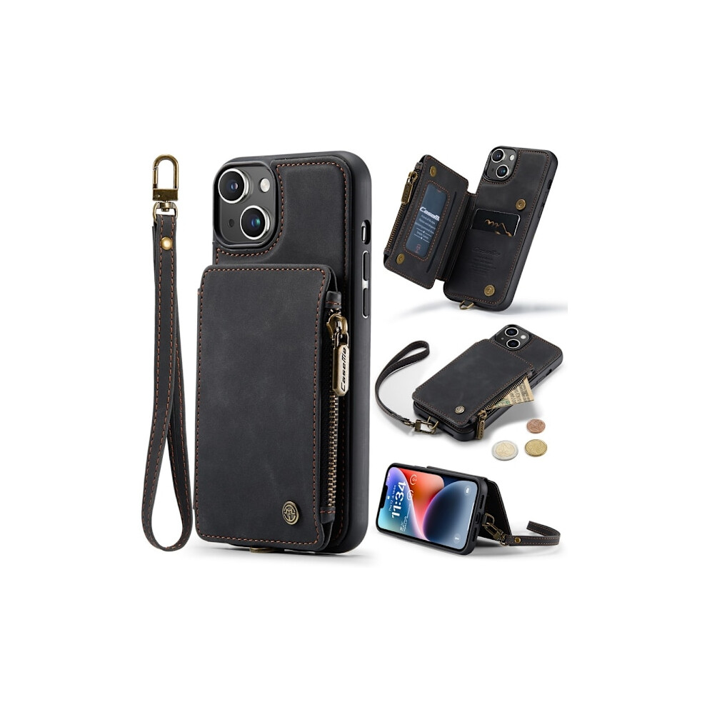 Caseme Compatible With Iphone 15 Plus Case Rfid With Wallet Black 9164030008724