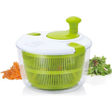 Creative Fruit Dehydrator Household Salad Spinner 4L Plastic Vegetable Spin Dryer Fruit Salad Shaker Drain Basket (Color : Green)