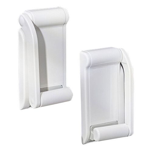 Magnetic Tissue Holder Wall-mounted Separate Towel Hook Rack Paper Toilet Plastic Adjustable2Sets