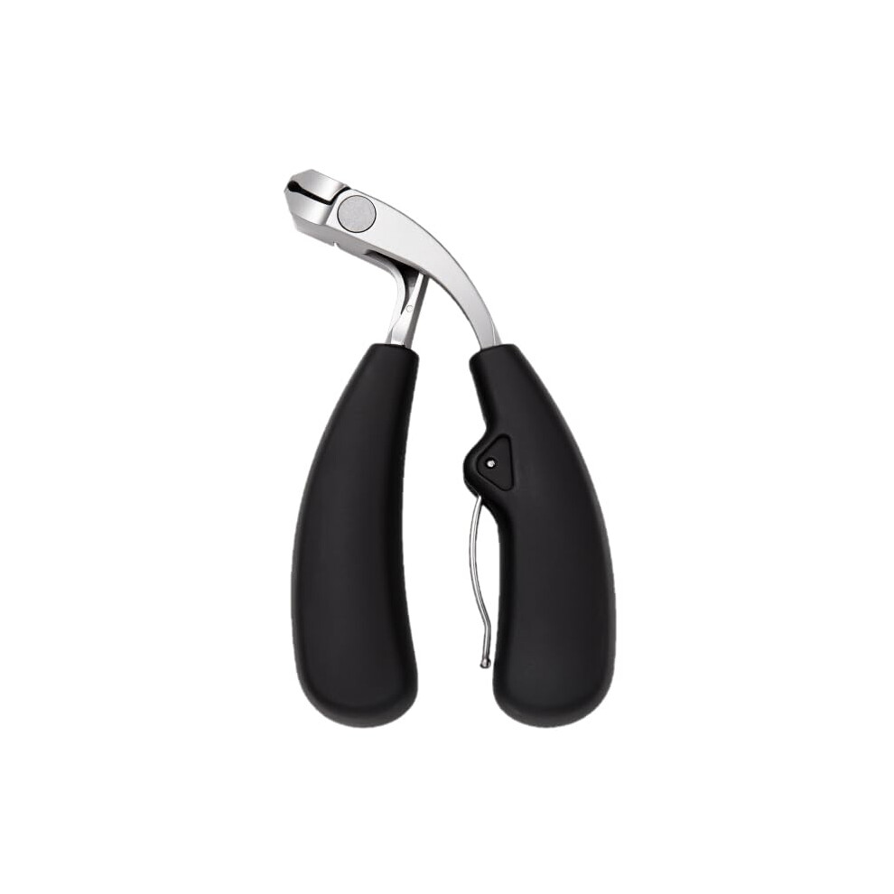 Silver Stainless Steel Large Opening Nail Clippers For Thick Nails With Ergonomic Grip And Catcher