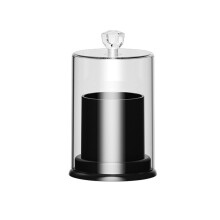 Ensemble de pots en plastique transparent de 280 ml pour cotons, cotons-tiges, disques et fil dentaire - Organisateur de rangement pour salle de bain