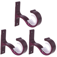 6 PCS Curtain Bracket Aluminum Alloy Rod Heavy Ceiling Mounting Brackets for Rods Hook