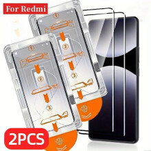 2 st Easy Click härdat glas kompatibelt med Xiaomi Redmi Note 14 13Pro Plus 14 13 12 11Pro, oleofob beläggning