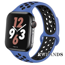 Sportband compatibel met Apple Watch 46mm, 44mm, 40mm, 38-41mm, 45mm, 49mm voor Series 10, 9, 8, 7, 6, SE, 5, 3, Ultra2, ademende iWatch-band.