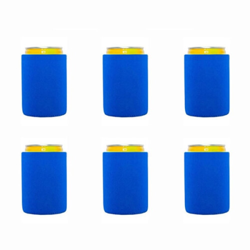 6 pezzi di portabottiglie/custodie termiche morbide e riutilizzabili, colore blu