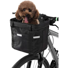 Cestino anteriore per bicicletta, rimovibile, impermeabile, con telaio per animali domestici
